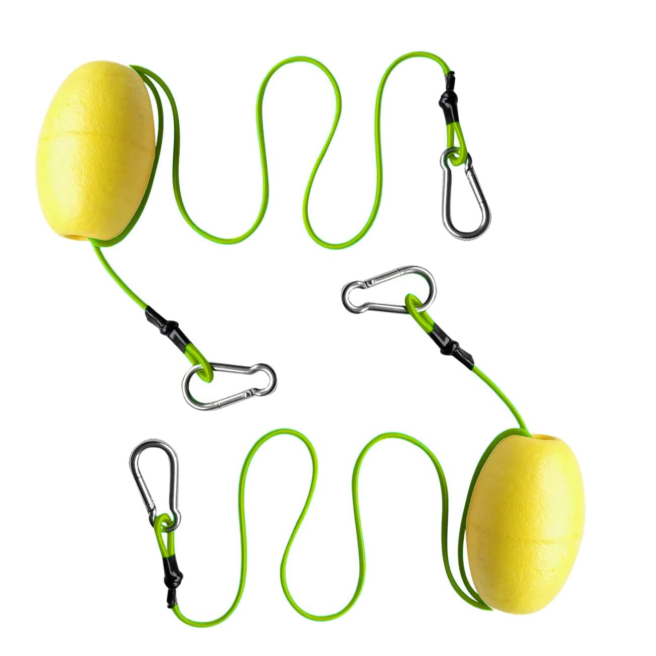 MOPHOEXII Drift Anchor Tow Throw Leash Line with EVA Buoy Float & Clip/Markers for Anchors at The Beach, Lake, or Sandbar Water (Yellow 2Pcs)