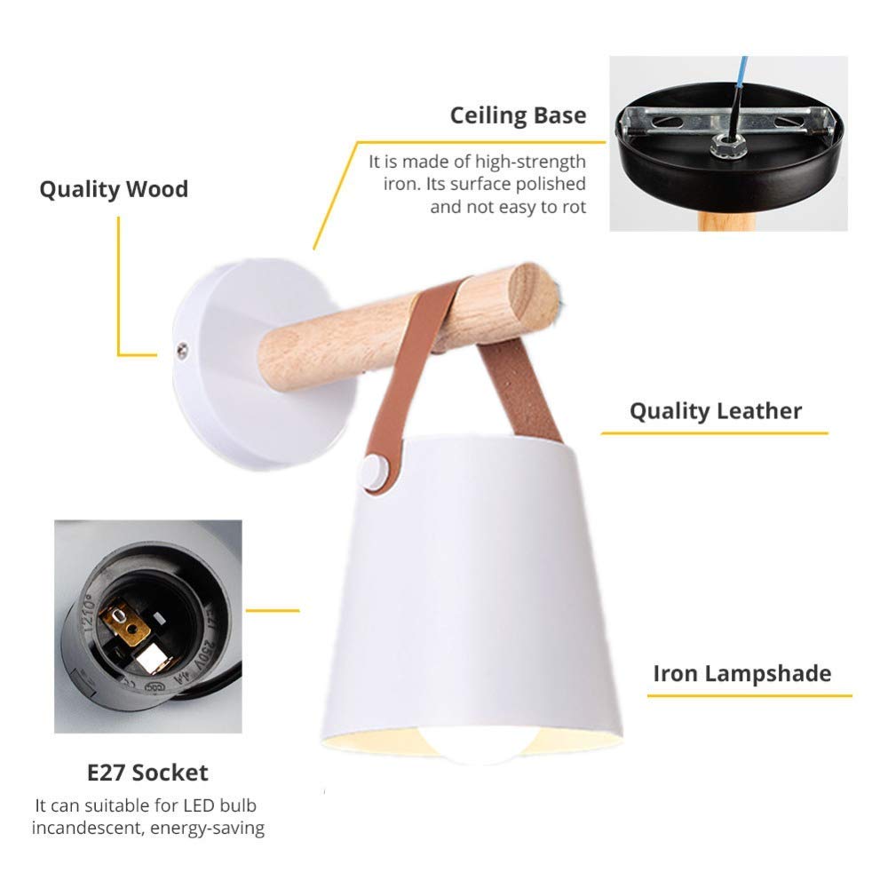 Nordic Imitation Wood Grain Rotating Bedside Wall Lamp – Modern Reading Light with Switch - BD Nordic Imitation Wood Grain Rotating Bedside Wall Lamp – Modern Reading Light with Switch - BD