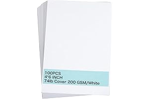 100 Pack 4x6 White Cardstock Blank Printable Sheets