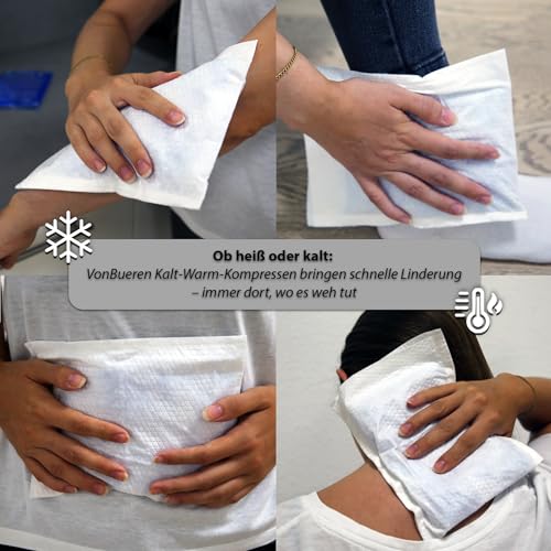 VonBueren 3x XL Kühlpacks Gel 11x18cm | ca. 200gr. je Kühlpad | Kühlgelkissen | Kühlkompresse | Mehrfachkompresse