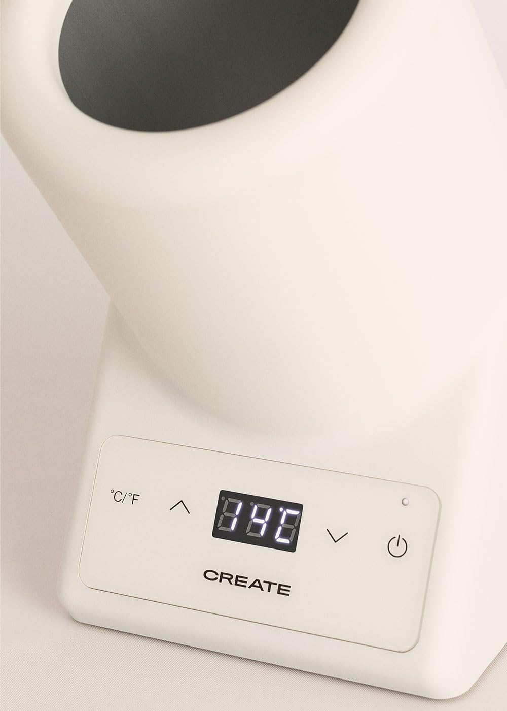 CREATE/BOTTLE COOLER/Enfriador de botellas de vino con temperatura regulable blanco roto / Ø9 cm botella, control de temperatura, pantalla LED, termómetro NTC, memoria última temperatura, 87W