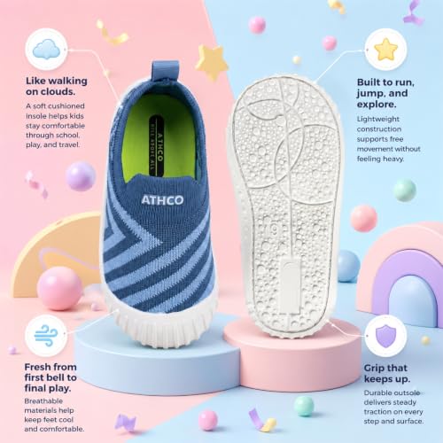 Image of ATHCO Unisex Lightweight Sneakers for Kids | Stylish Casual Wear Shoes for Boys and Girls | Sports Shoes for Boys and Girls Buddy