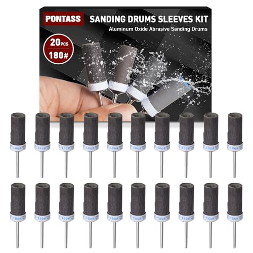 20PCS 180 Grit Sanding Sticks &amp; Sanding Drum for Dremel Rotary Tool