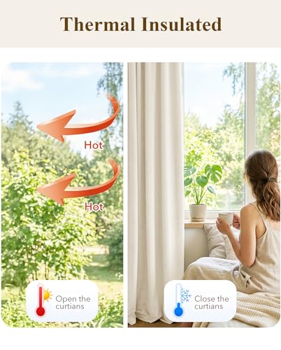 Image of Ivory White Velvet Curtains for Nursery Back Tab, W52 x L94, 2 Pcs | Cream Elegant Decor, Back tab Drapes, Light Filtering, Noise Reduction, Privacy for Cafe Store, Classroom, Dining Room