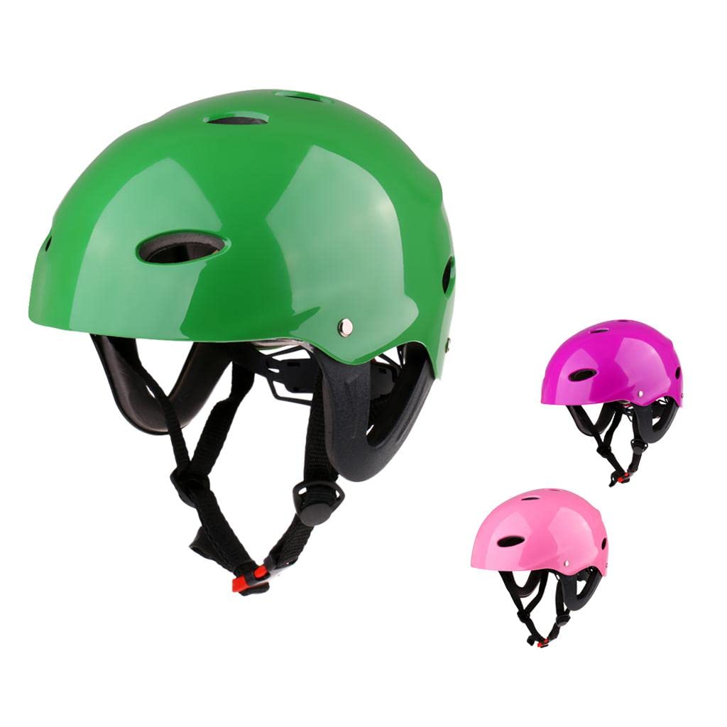 Casco di Sicurezza Wakeboard Kayak Canoa Protezione Orecchio Verde