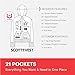 SCOTTeVEST Cotton Hoodie for Men - 21 Hidden Pockets - Lightweight Zip Up Sweatshirt for Travel & More (Black, Large)