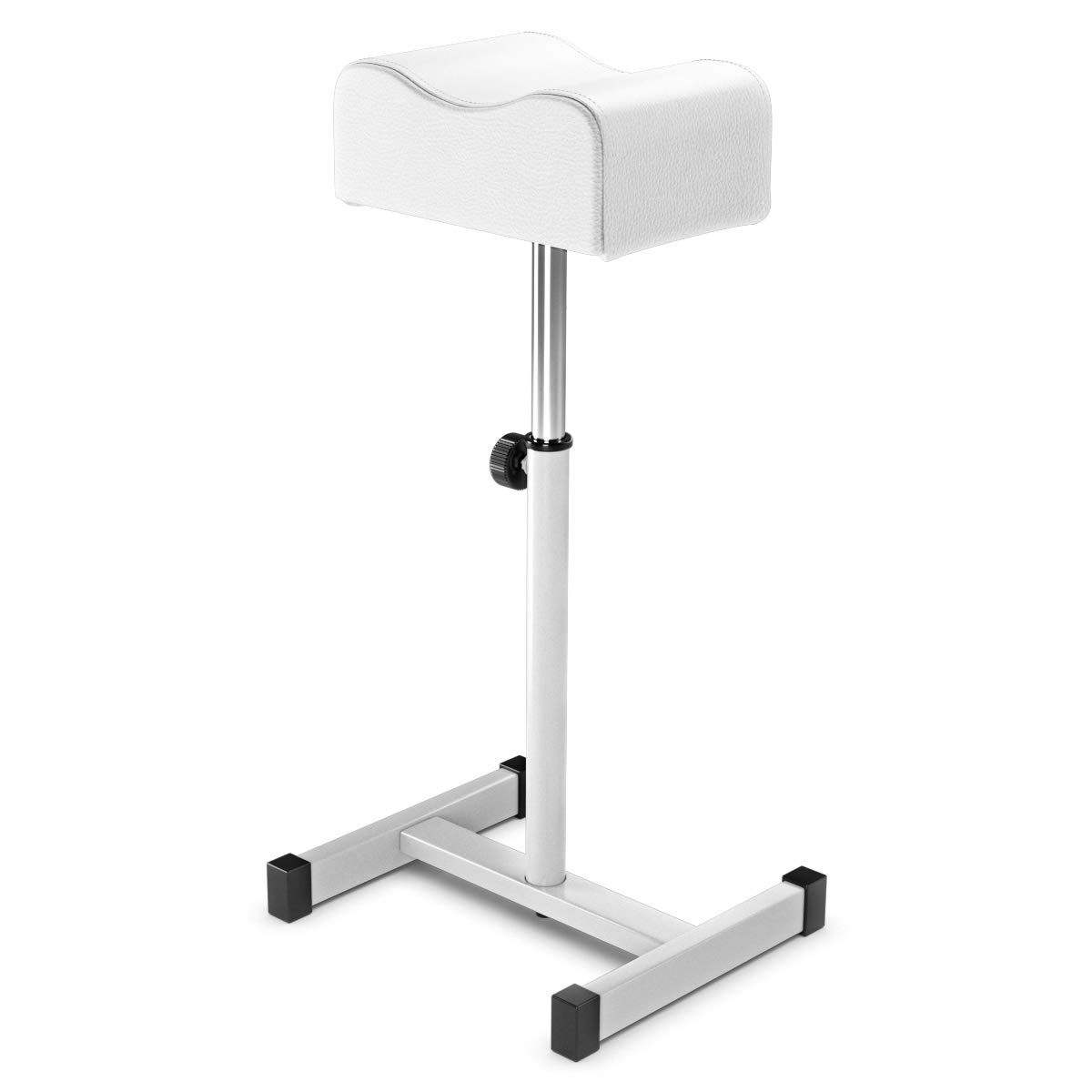 RELAX4LIFE Pedicure Nail Footrest, Adjustable Height Manicure Stool Chair, Technician Nail Equipment for Commercial Beauty Salon Spa Tattoo (White)