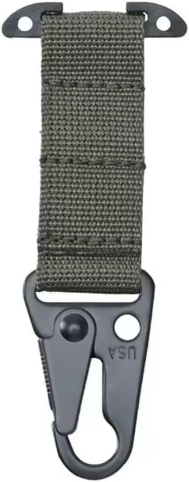 Gexgune Tactical Molle Belt Clip,Molle Clash Hook with Tee Mount Battle Belt Accessories Easy T-Mount for Gloves KeychainsHunting (Green)
