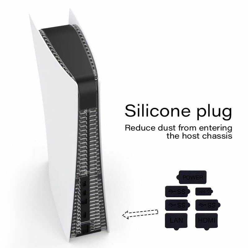 Image of New World Dust proof kit for PS5,Dust Protector for PS5, Silicone Soft Rubber Dust Proof Plug kit for PS5