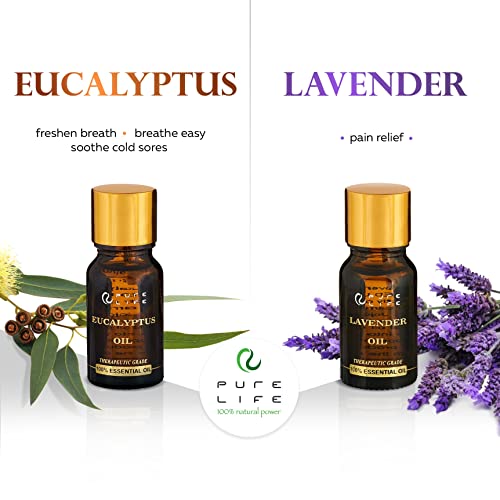 Pure Life ZX-888 Top Essential Oil Set For Diffuser Aromatherapy, 100% Organic Fragrance Oils For Humidifier At Home & Car, Fresh Grade Scents: Lavender, Peppermint, Eucalyptus, Orange, Vanilla & Jasmine. thumb #6
