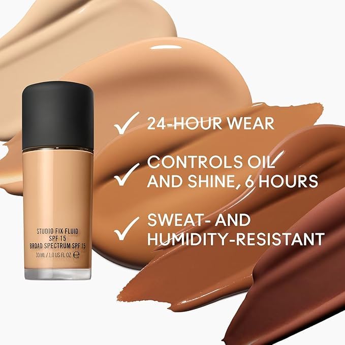 Image of M.aa.cc. Studio Fix Professional Waterproof oil-free Longlasting Liquid 24-hour colour-true foundation Matte Finish For Women, Girls 15g - Shine-Free Compact Powder (NC 40 Foundation)
