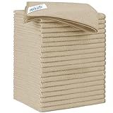 HOMEXCEL Brown Microfiber Cleaning Cloth 20 Pack 11.5 x 11.5 inch Microfiber Towels for Cars Ultra Absorbent Car Washing Cloth Lint Free Streak Free Cleaning Rags for Car, Kitchen Window