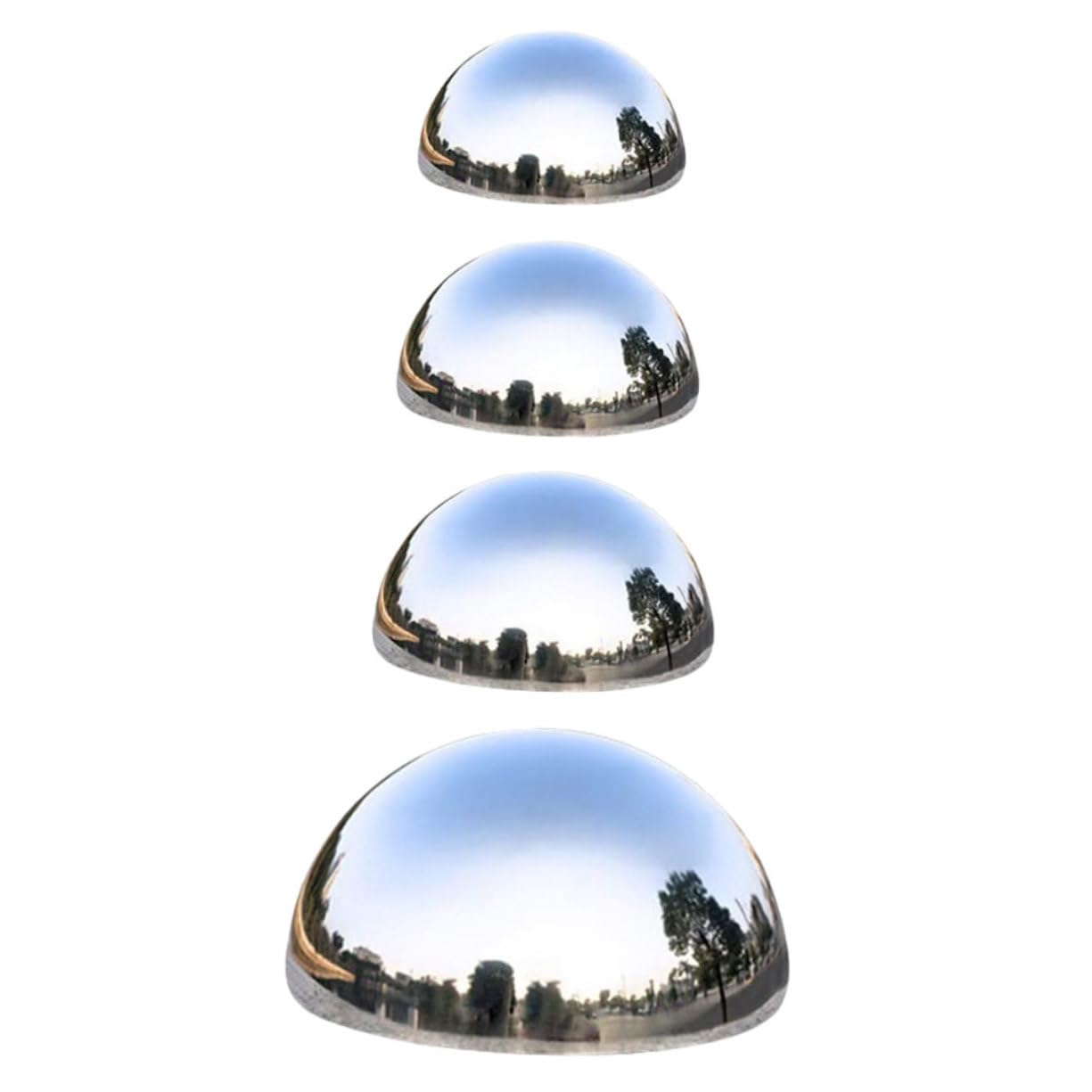 Abaodam Outdoor Garden Mirror Balls 4pcs Reflective Decorative Balls Gazing Spheres for Hemisphere
