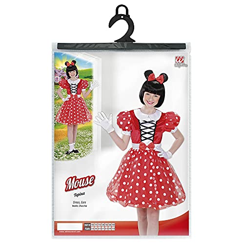 W WIDMANN MILANO Party Fashion - Kinderkostüm Mäuschen, Kleid mit Ohren, Verkleidung Karneval