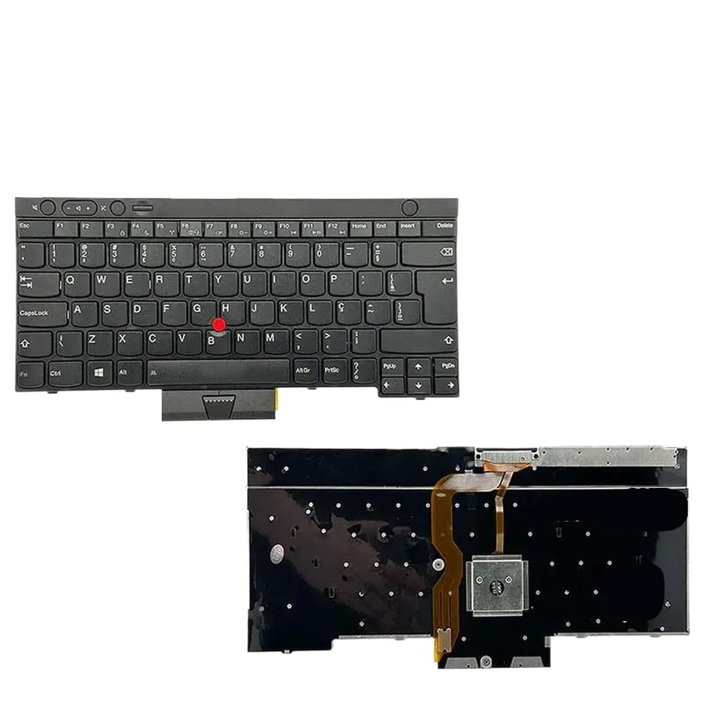 Clavier brésilien BR compatible T430 X230 T530 avec touches fluides anti-usure