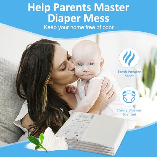 Image of USBOO Refills Compatible with Dekor Plus Diaper Pail,4 Pack Diaper Pail Refill Liners, Reinforced Thickness Diaper Trash Bags, Holds up to 2320 Diapers,Fresh Powder Scent