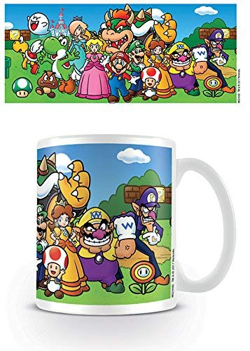 Pyramid Super Mario Characters Ceramic Mug, Porcelain, Multi-Colour