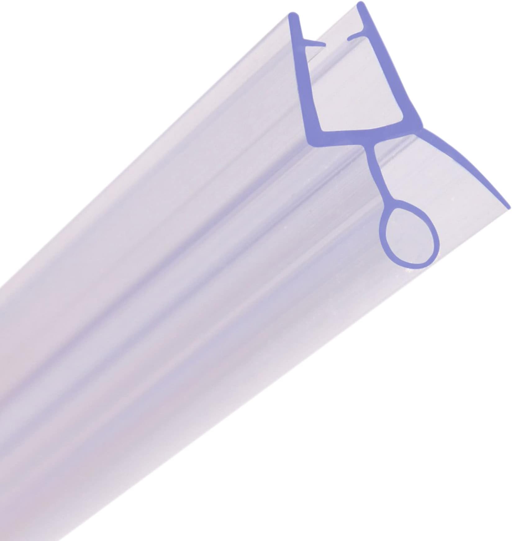 HNNHOME Rubber Plastic Bath Shower Screen Seal Strip for 8-10mm Glass Door Curved Straight 5-10mm Gap