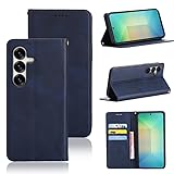 適用 Galaxy S25 ケース 手帳型 適用 Galaxy S25 5G 手帳型ケース 適用 ギャラクシーs25 スマホケース カバー 手帳型 PUレザー カード収納 財布型 耐衝撃 ケース マグネット スタンド機能付き 5色(適用 Galaxy S25 5G ケース 手帳型) (深い青)