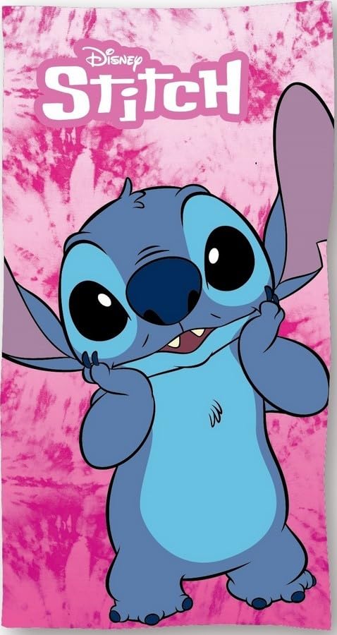 Nouveau Drap De Plage Stitch Ou Serviette De Bain 70 X 140 Cm en Coton (Fille)