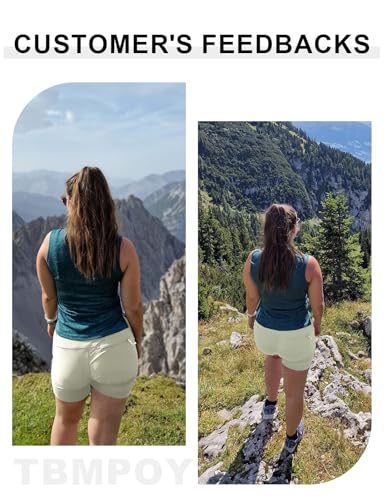 Image of TBMPOY Women's 6 inch Hiking Cargo Shorts Quick Dry with Pockets Work Golf Short Lightweight Outdoor Active Summer for Women
