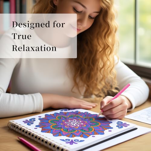 Simple adult coloring page and colored pencils used for a short screen-free activity after work.