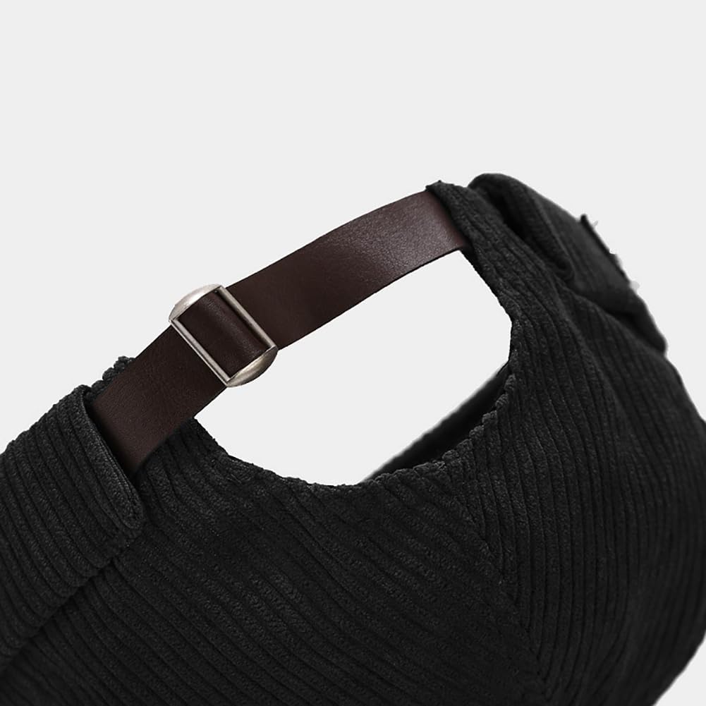 XYIYI Men Corduroy Brimless Hats Docker Cap Sailor Cap Worker Hat Rolled Cuff Retro Beanie Hat - Image 5