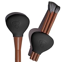 Vista 65 de Fundas originales de silicona para brochas de maquillaje para viajes, una funda de almacenamiento y organizador para brochas para proteger la bolsa