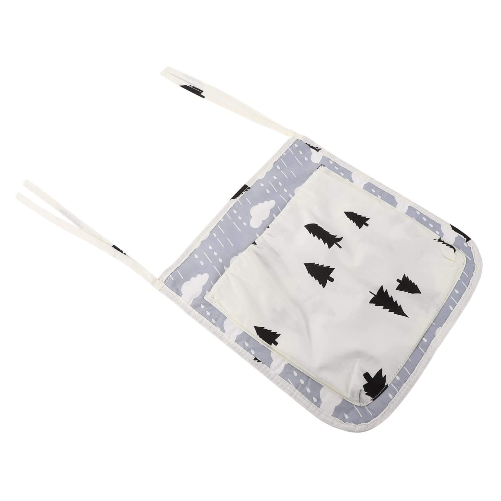 PEPLAYTAL Crib Storage Hanging Pouch Baby Stroller Bag Multi-functional Pure Cotton Easy to Store for Bottles Diapers