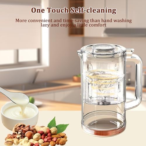 Automatyczny ekspres do mleka roślinnego o pojemności 1,5 l, 12-godzinny timer, funkcja utrzymywania ciepła i inteligentny wyświetlacz do domowego wegańskiego mleka