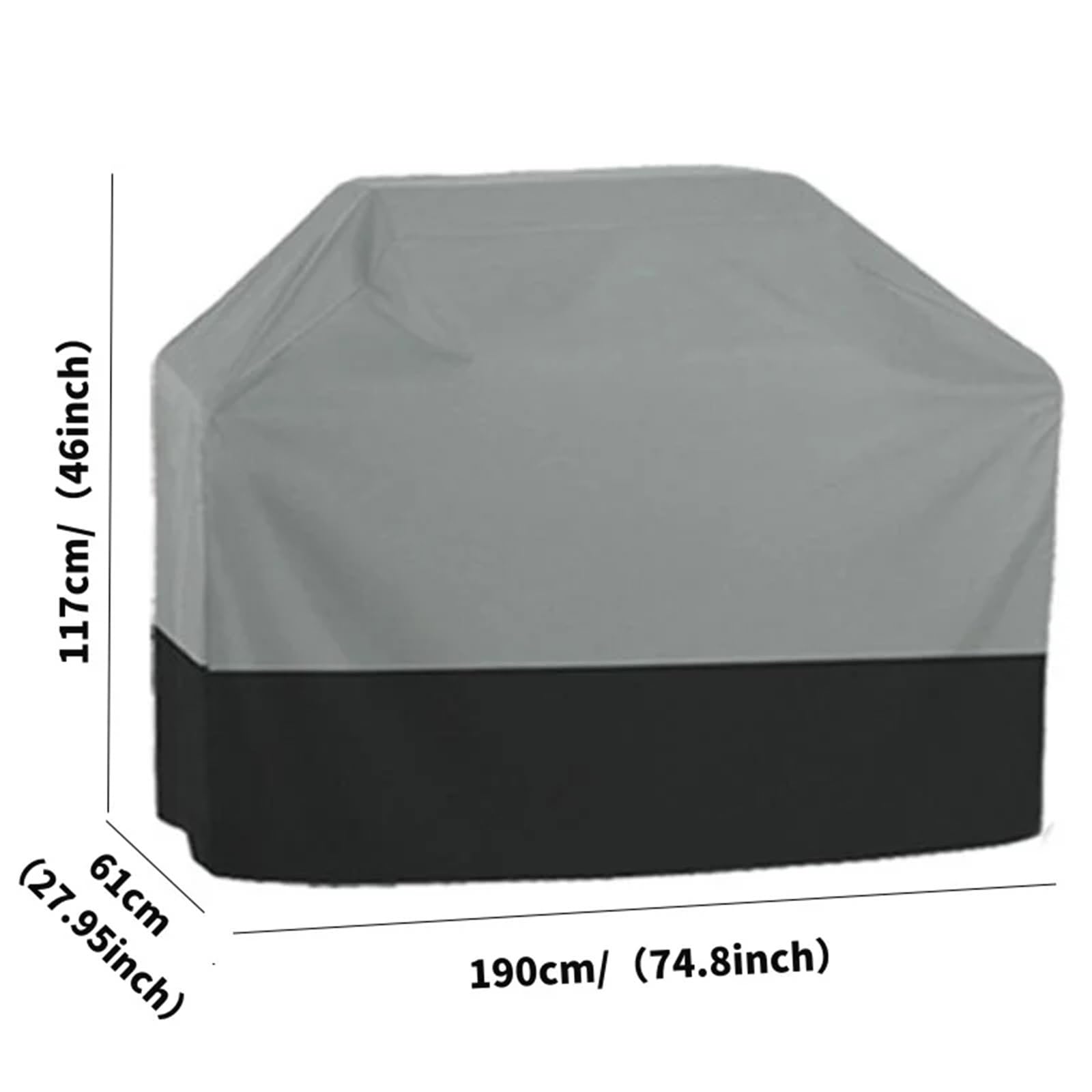 Pokrowce na grille, Pokrowiec na grill zewnętrzny ciężkie meble ogrodowe węgiel drzewny gazowy Heavy Duty(190x71x117cm)