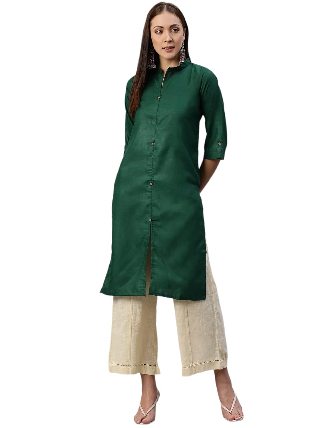 AarikaWomen's Cotton Regular Tunic Shirt