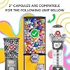 Entervending Empty Clear-Colored Round Capsules 2 inch 25 pcs Bulk 7 Colors Capsule for Toy Gumball Machines Plastic Containers Surprise for Kids Party