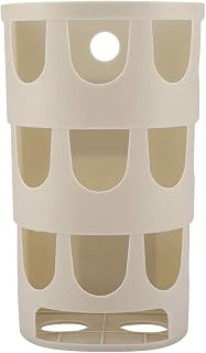 Zixyqol Hanging Trash Can for Kitchen Cabinet Door,Plastic Wall Mounted Trash Bag Rubbish Bags Storage Box Kitchen Bedroom Bathroom,Rv Trash Can(khaki)