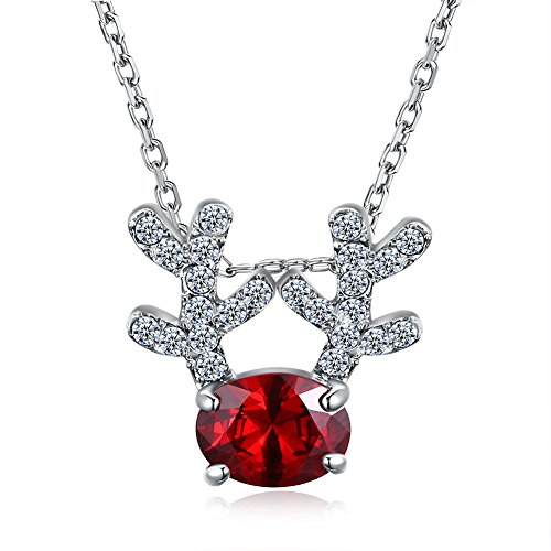 Collar de asta con colgante de circón regalo ideal de cumpleaños 1