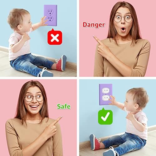 Miniatura 2 de RAV3 Cubiertas transparentes para enchufes de 2 pines a prueba de bebés, paquete de 36 protectores de enchufe eléctrico que proporcionan a prueba de