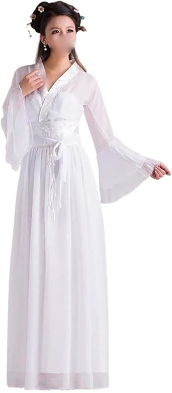 Traditional Women Clothing Chinese Fairy Ancient Costume Chinese Folk Dress Tang Dynasty White Hanfu