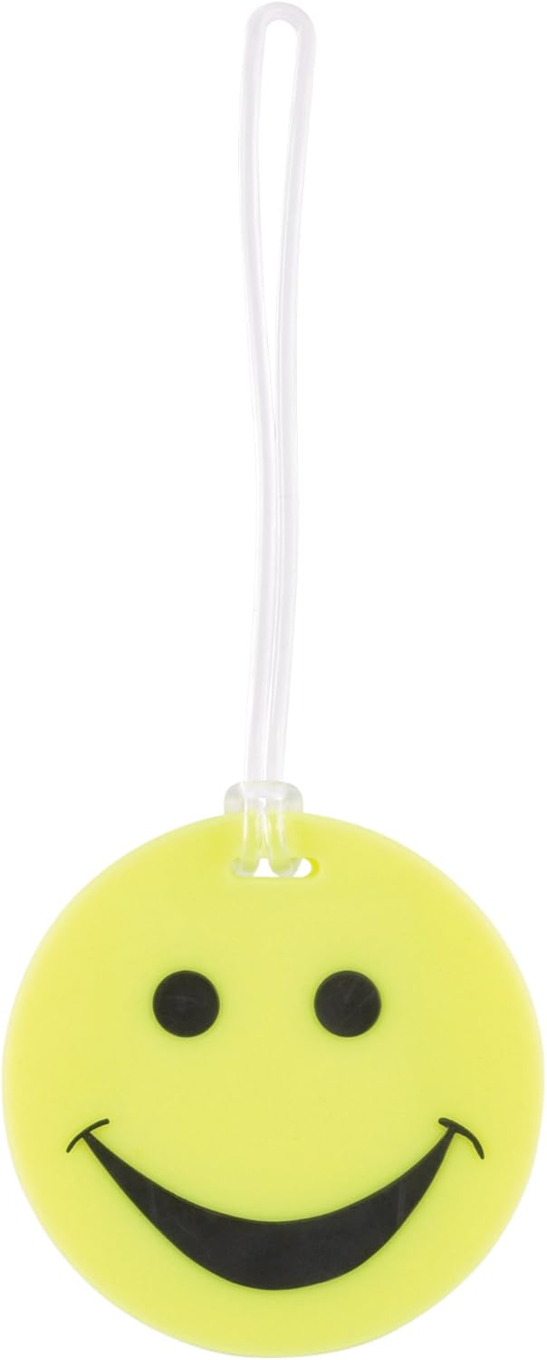  | Lewis N. Clark 3-Pack Smiley Luggage Tag, Pink, One Size | Luggage Tags