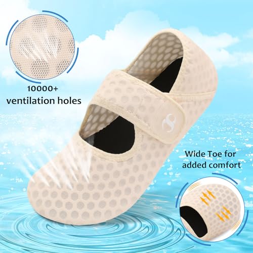 Image of Water Shoes for Women Men Barefoot Beach Swim Aqua Socks Summer Wide Slides Sandals Quick Dry Pool River Sea Sock Shoes