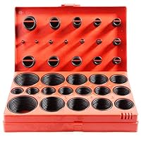 Spurtar 419 Stück. O Ring Sortiment Ø 3-50 mm Öl Säure Kraftstoff UV Temp. Beständig Dichtung Dichtungsring Set Dichtringe Synthesekautschuk Dichtungsgummi, schwarz