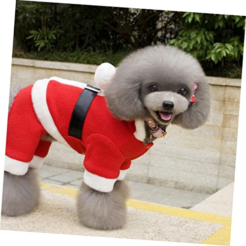 Disfraz navideño para perro talla XL color rojo miniatura 7