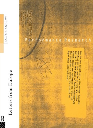 Performance Research: Letters from Europe