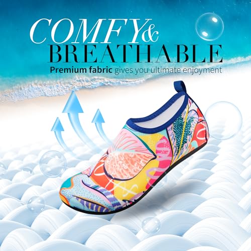 Image of Homitem Water Shoes for Women Men Aqua Socks Swim Beach Pool River Slip-On Barefoot Quick-Dry Vacation Cruise Essentials Accessories for Yoga Kayak Sports