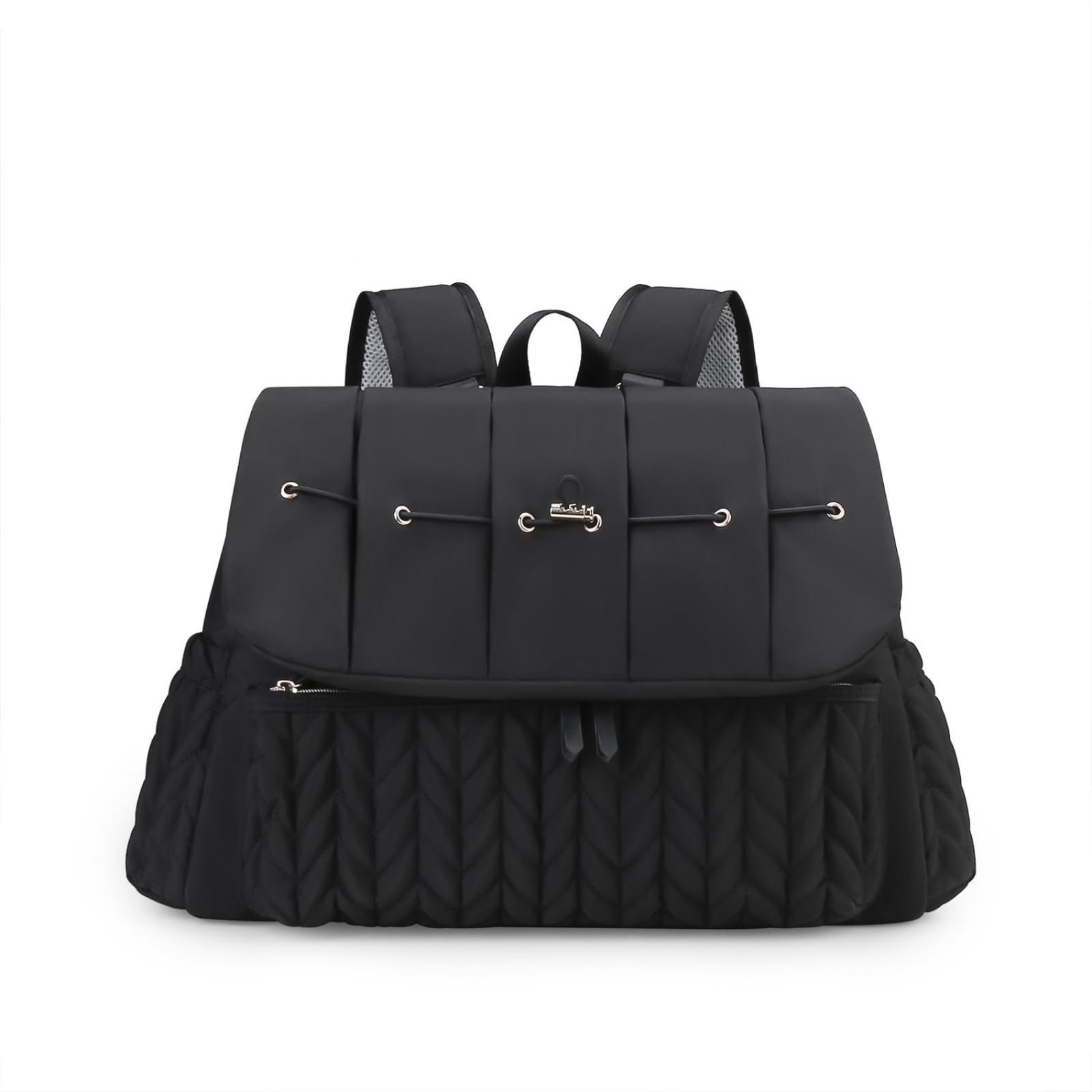 Zaino Fasciatoio Impermeabile Zaino con Fasciatoio Multifunzionale Borsa con Tracolla per Mamme, Nero, Nero