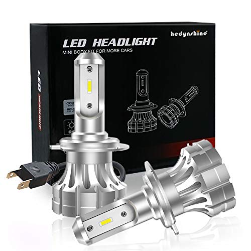 H7 Led Headlight Bulb,Hedynshine 80W 12000LM Bridgelux LED chip H7 Hid Kit