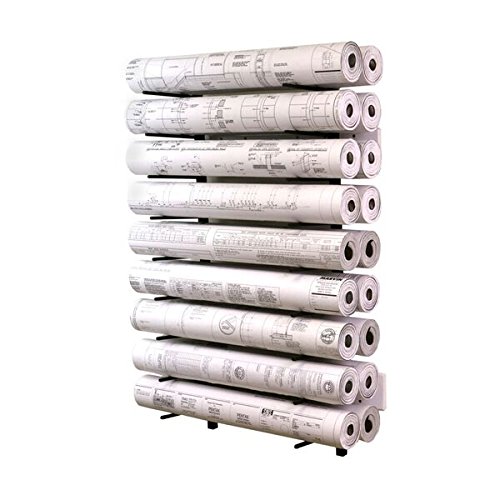 Brookside Design VRW85 High Capacity Blueprint Storage Roll File Wall Rack Brookside Design VRW85 High Capacity Blueprint Storage Roll File Wall Rack