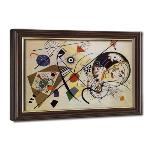 Poster Wassily Kandinsky sur toile de lin avec cadre de suspension stable