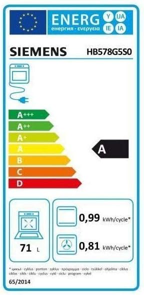 Siemens iQ500 HB578G5S0 Forno Elettrico, 71 L, Acciaio Inossidabile A, Nero  : Amazon.it: Grandi elettrodomestici