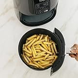 Ninja 4 Qt Air Fryer - Ceramic Coated Nonstick Basket with Crisper Plate - Healthy Cooking with 75% Less Fat - Airfry, Reheat, Dehydrate - Countertop Kitchen Appliance (Black)