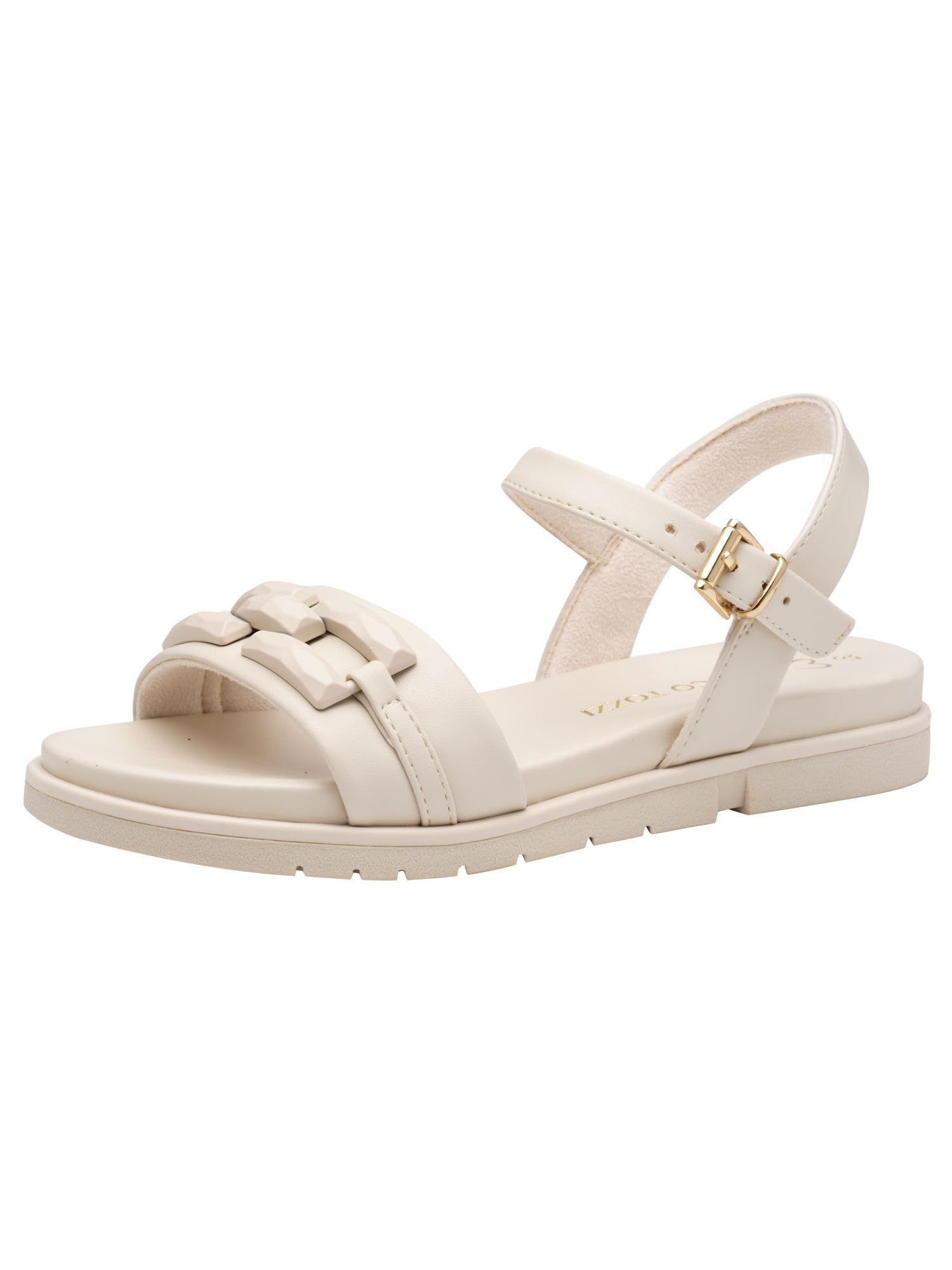 MARCO TOZZI Women's 2-28406-44 Sandals, Beige, 39 EU, beige, 7 UK
